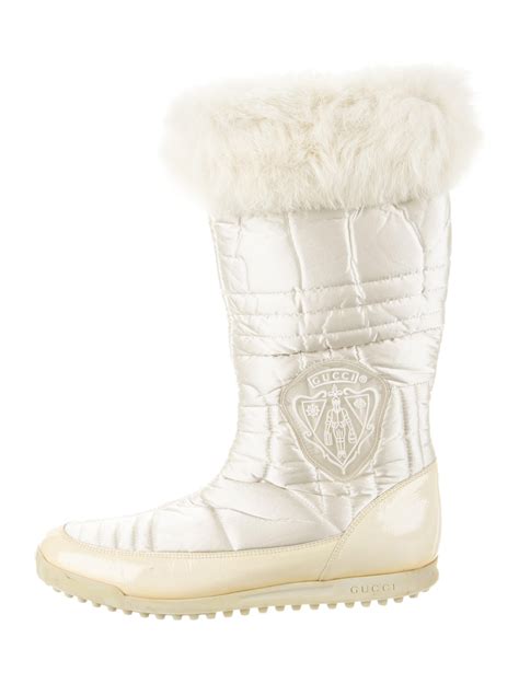 white gucci snow boots